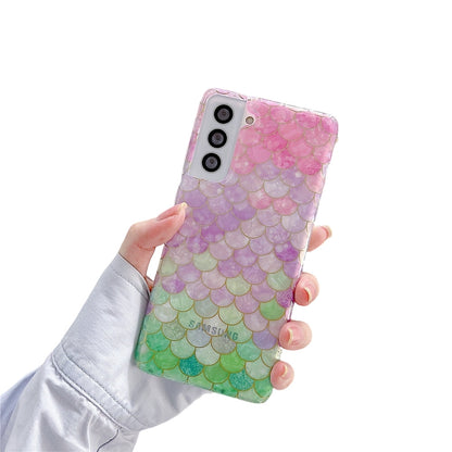Anymob Samsung Gradient Pink Silicone Dream Shell Pattern Case Shockproof Back Cover-Mobile Phone Cases-PEROZ Accessories