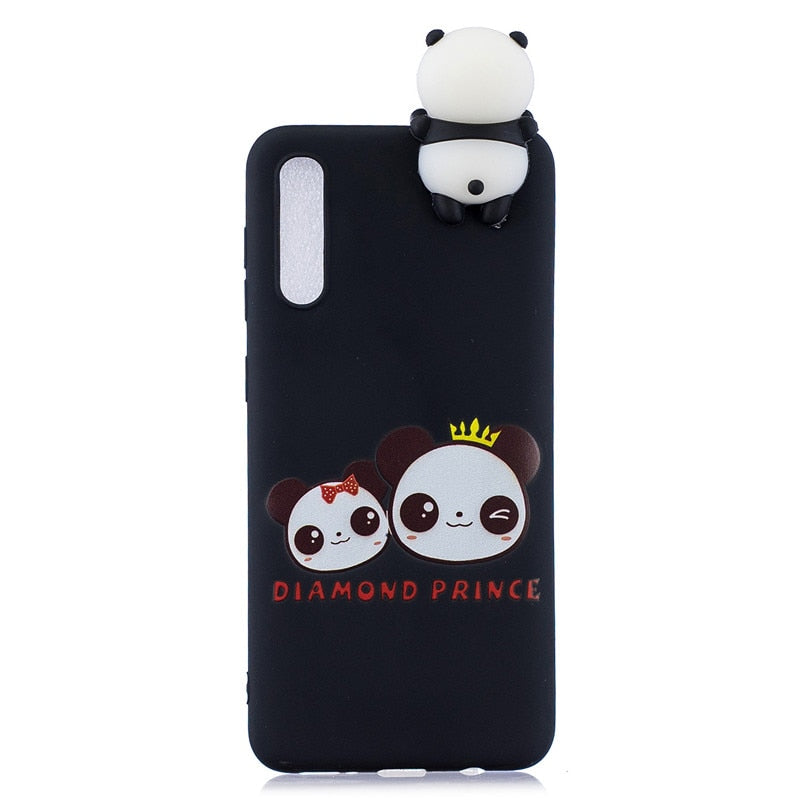 Anymob Samsung Blue Panda Silicone Case Animal Back Cover-Mobile Phone Cases-PEROZ Accessories