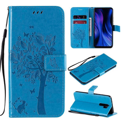 Anymob Samsung Case Ocean Blue 3D Tree Flip Leather Phone Magnetic Wallet Stand Cover With Card Slot-Mobile Phone Cases-PEROZ Accessories