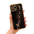 Anymob iPhone Black Electroplated Bracelet Love Heart Phone Case Soft Back Cover-Mobile Phone Cases-PEROZ Accessories
