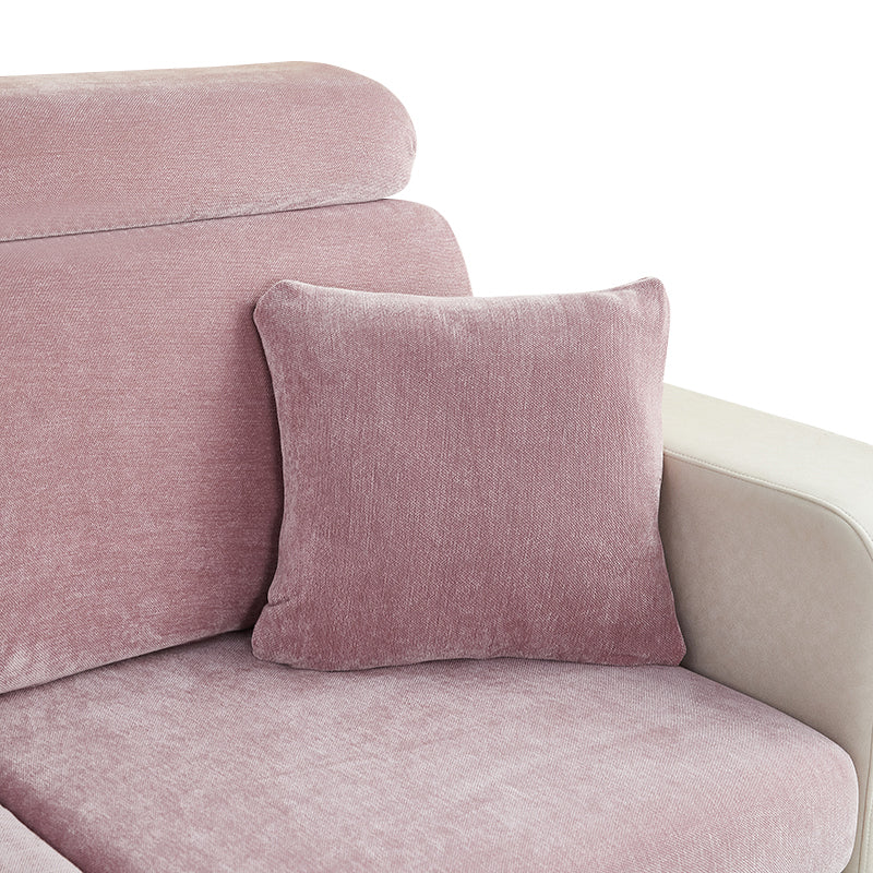 Anyhouz Pillowcase 45X45Cm Old Rose Polyester Chenille Thick Stretchable Cushion For Living Room-Slipcovers-PEROZ Accessories