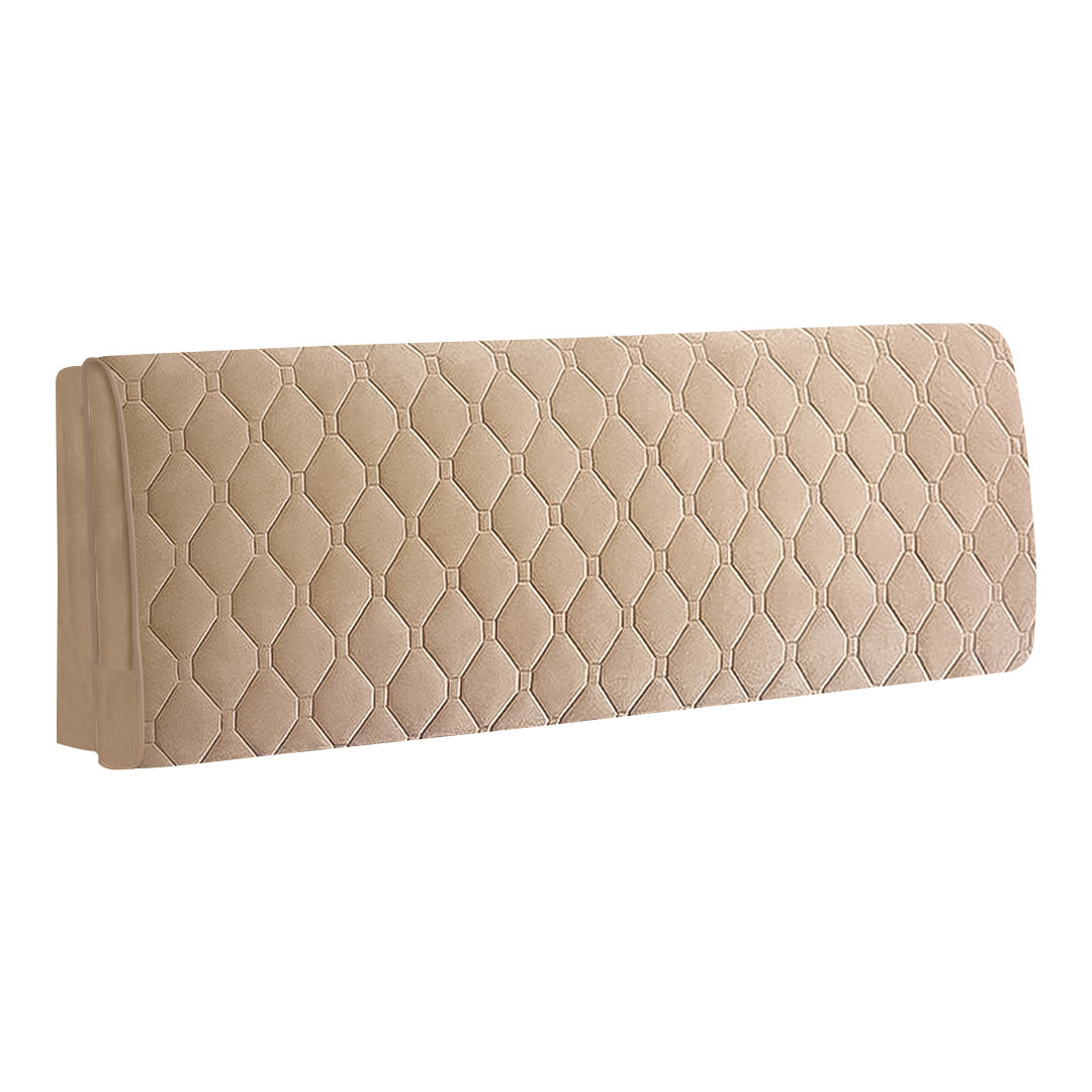 Anyhouz Headboard Cover Khaki Diamond Pattern Super Soft Smooth Quilted Velvet Bed Back Dust Protector Cover 120x70cm-Bed Headboard-PEROZ Accessories
