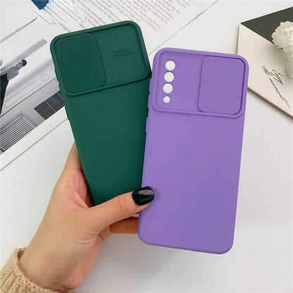 Anymob Samsung Case Red Camera Lens Protection Phone Color Candy Soft Back Cover-Mobile Phone Cases-PEROZ Accessories