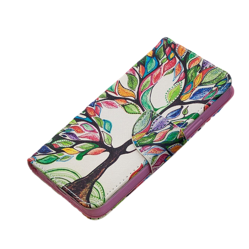 Anymob iPhone Case Multicolor Leaf Flip Cover Fashion Painted Wallet Leather Bag Shell-Mobile Phone Cases-PEROZ Accessories