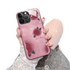 Anymob iPhone Case Light Red Vintage Rose Flowers Glass Shockproof Soft Bumper Cover-Mobile Phone Cases-PEROZ Accessories