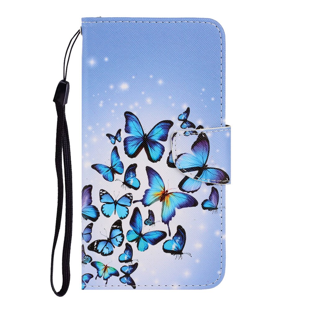 Anymob iPhone Blue Butterflies Flip Phone Cases Magnetic Leather Wallet Back Cover-Mobile Phone Cases-PEROZ Accessories