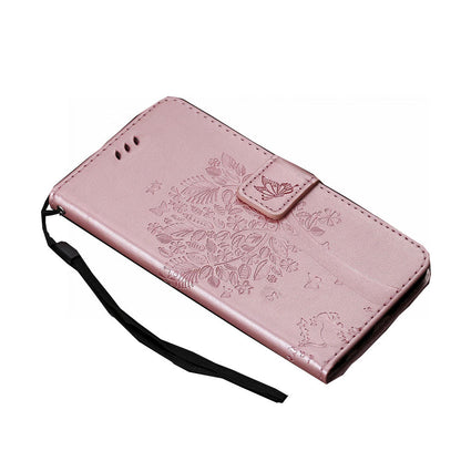 Anymob Huawei Phone Case Blush Flip Leather 3D Tree Shell Wallet Cover-PEROZ Accessories