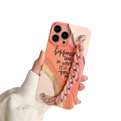 Anymob iPhone Orange Art Painting Marble Bracelet Phone Case Shockproof Soft Silicone Cover-Mobile Phone Cases-PEROZ Accessories