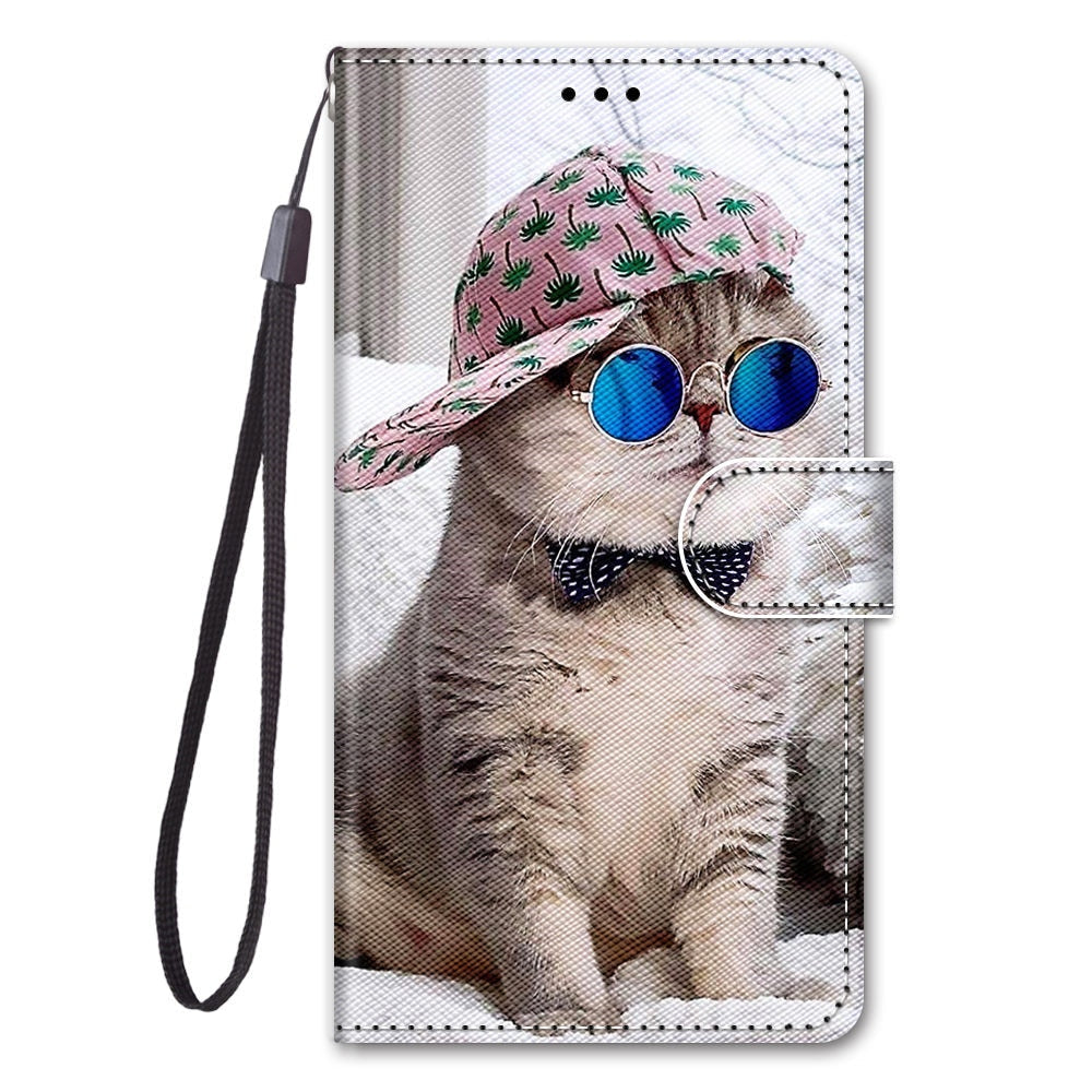 Anymob Samsung Case Brown Cat Luxury Painted Flip Cute Playful Cat Wallet Phone Cover-Mobile Phone Cases-PEROZ Accessories