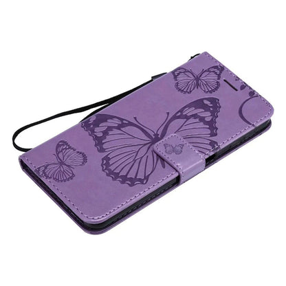 Anymob Samsung Purple Flip Case Leather Wallet Phone Cover Protection-Mobile Phone Cases-PEROZ Accessories