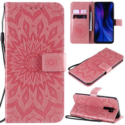 Anymob Samsung Case Pink Flower Luxury Wallet Phone Flip Leather Cover With Card Slot Protection-Mobile Phone Cases-PEROZ Accessories