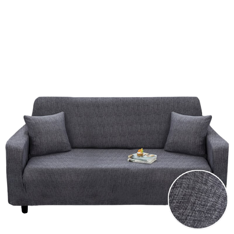 Anyhouz 4 Seater Sofa Cover Plain Gray Style and Protection For Living Room Sofa Chair Elastic Stretchable Slipcover-Slipcovers-PEROZ Accessories