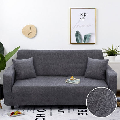 Anyhouz 4 Seater Sofa Cover Plain Gray Style and Protection For Living Room Sofa Chair Elastic Stretchable Slipcover-Slipcovers-PEROZ Accessories