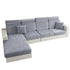 Anyhouz Sofa Cover Pastel Blue L-Shape Polyester Chenille Thick Stretchable Cushion For Living Room Head Cushion Medium-Slipcovers-PEROZ Accessories