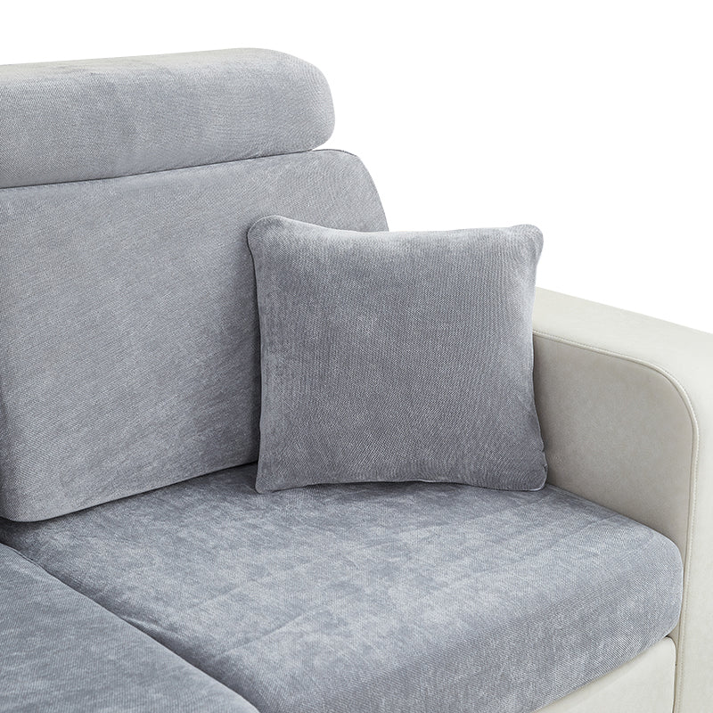 Anyhouz Pillowcase 45X45Cm Dark Gray Polyester Chenille Thick Stretchable Cushion For Living Room-Slipcovers-PEROZ Accessories