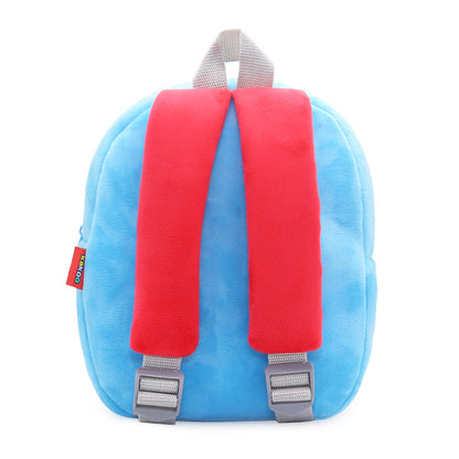 Anykidz 3D Blue Ladder Car Backpack Cute Vehicle With Cartoon Designs Children Toddler Plush Bag-Backpacks-PEROZ Accessories