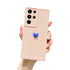 Anymob Samsung Pink With Blue Cute 3D Love Heart Case Shockproof Soft Silicone Phone Back Cover-Mobile Phone Cases-PEROZ Accessories