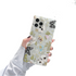 Anymob iPhone Case White Green Glitter Flowers Dream Shell Pattern Soft Silicon Cover-Mobile Phone Cases-PEROZ Accessories