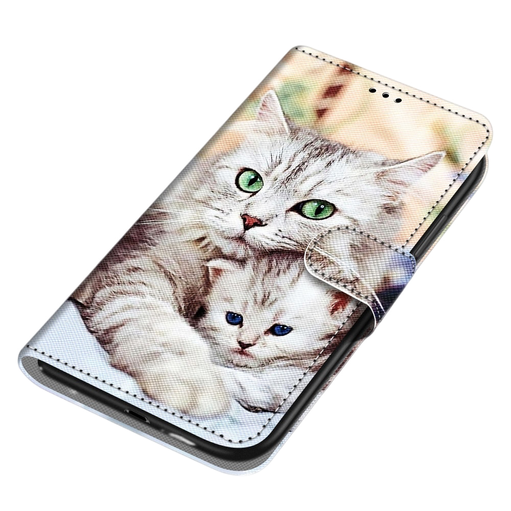 Anymob Samsung Case Cute Loving Cat Magnetic Flip Leather Card Slot Wallet Phone Cover Protection-Mobile Phone Cases-PEROZ Accessories