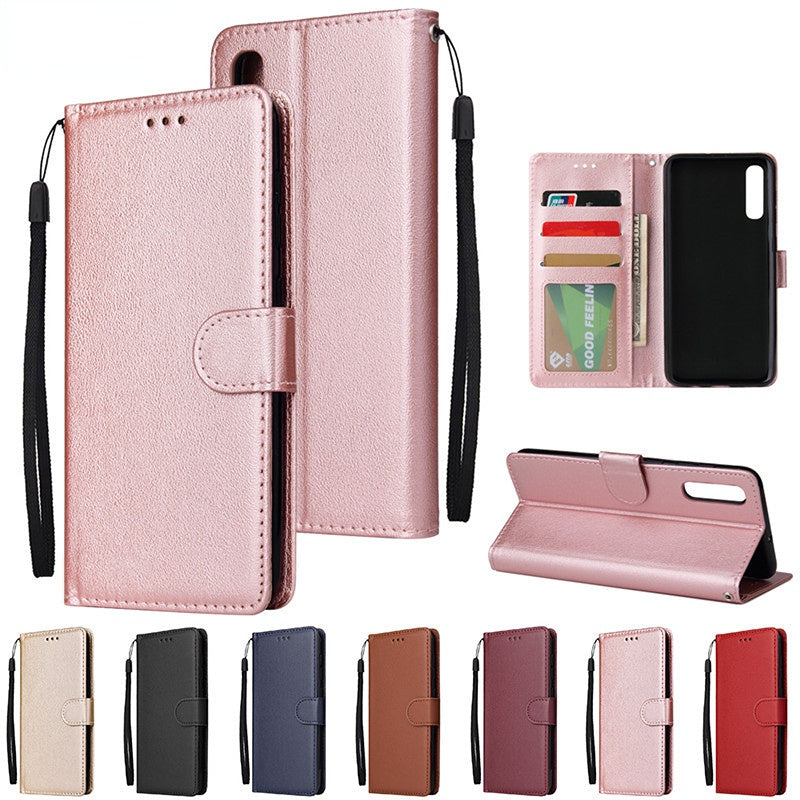 Anymob Samsung Brown Leather Case Flip Wallet Phone Cover-Mobile Phone Cases-PEROZ Accessories