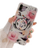 Anymob iPhone Case Light Pink Holder Stand Silicone Phone Back Cover-Mobile Phone Cases-PEROZ Accessories
