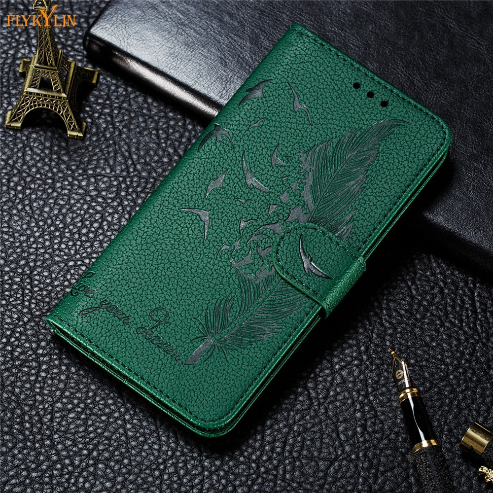 Anymob Huawei Honor Green Leather Cases Flip Wallet Cover Phone Cover Protection-PEROZ Accessories