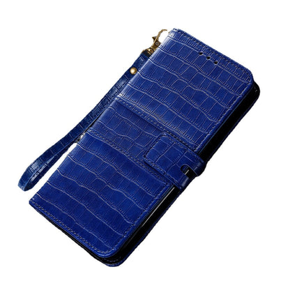 Anymob iPhone Case Blue Magnetic Leather Flip 3D Croc Pattern Phone Cover-PEROZ Accessories