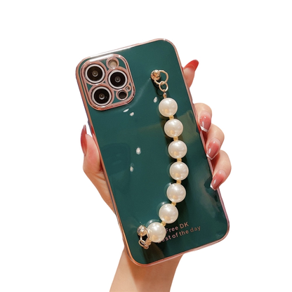 Anymob iPhone Plating Pearl Bracelet Phone Case Soft Silicone Back Cover-Mobile Phone Cases-PEROZ Accessories