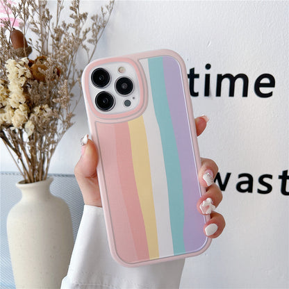 Anymob iPhone Case Vertical Stripe Pastel Color Soft Silicon Shockproof Cover-Mobile Phone Cases-PEROZ Accessories
