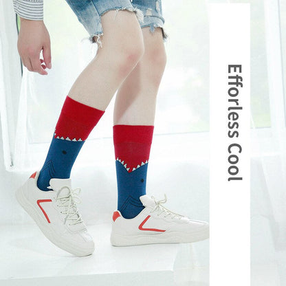 Anysox 5 Pairs One Size 5-11 Mixed Color Set Christmas Socks Cotton Fashion Ice Cream Woman Skateboard Oil Paitiing-Socks-PEROZ Accessories