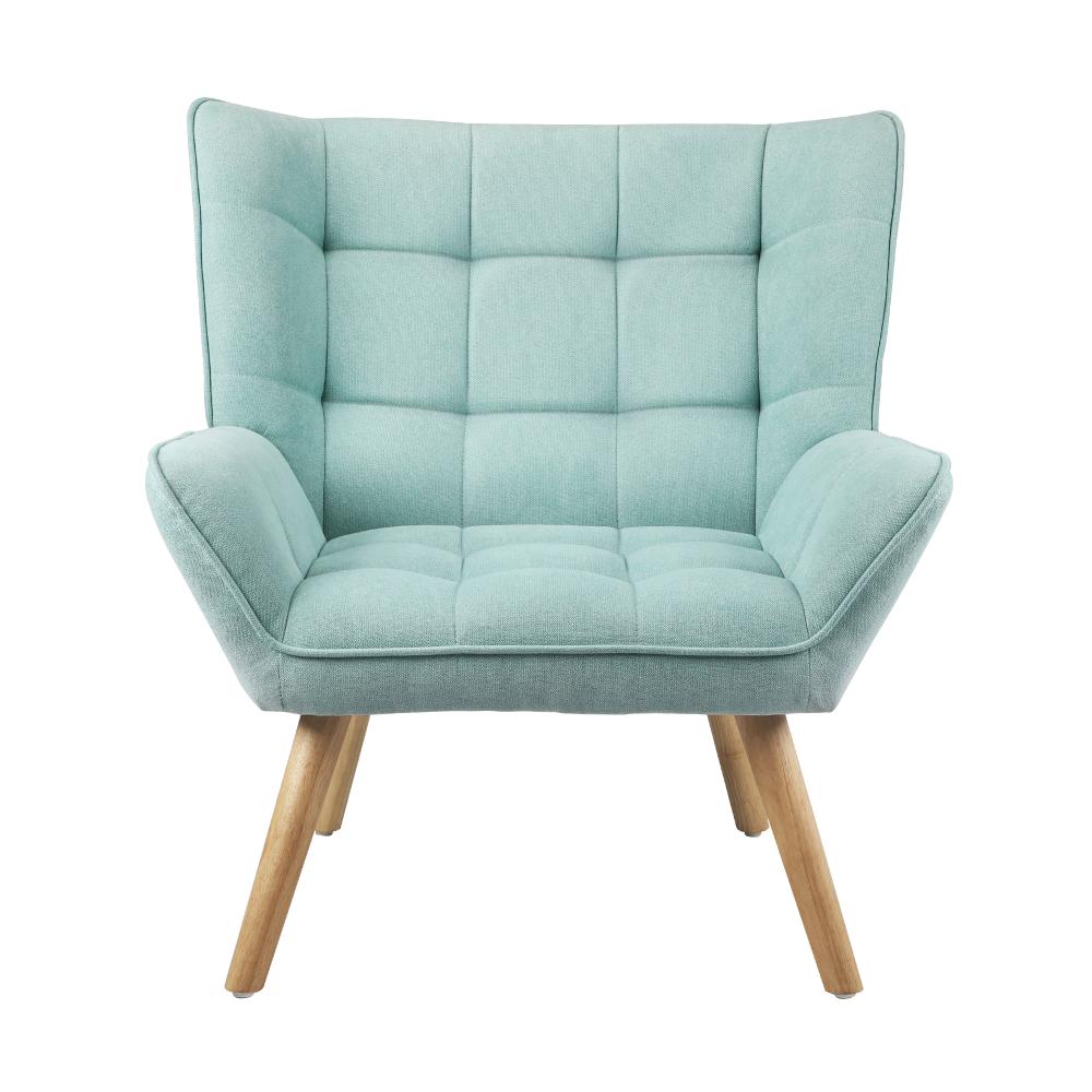 Oikiture Armchair Accent Chairs Sofa Lounge Fabric Upholstered Tub Chair Blue-Armchair-PEROZ Accessories