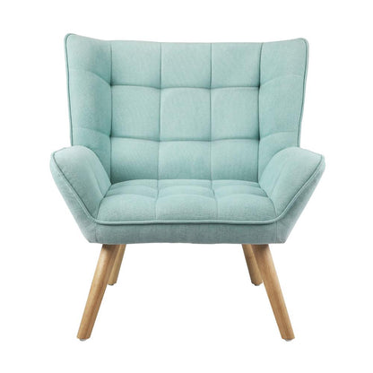 Oikiture Armchair Accent Chairs Sofa Lounge Fabric Upholstered Tub Chair Blue-Armchair-PEROZ Accessories