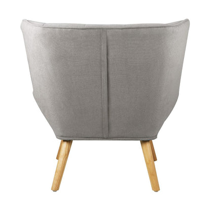 Oikiture Armchair Accent Chairs Sofa Lounge Fabric Upholstered Tub Chair Grey-Armchair-PEROZ Accessories