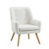 Oikiture Armchair Lounge Chair Sherpa Accent Armchairs Tub Chairs Sofa White |PEROZ Australia
