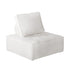 Shop Oikiture 1PC Modular Sofa Lounge Chair Armless Adjustable Back Sherpa White  | PEROZ Australia