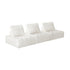 Shop Oikiture 3PCS Modular Sofa Lounge Chair Armless Adjustable Back Sherpa White  | PEROZ Australia