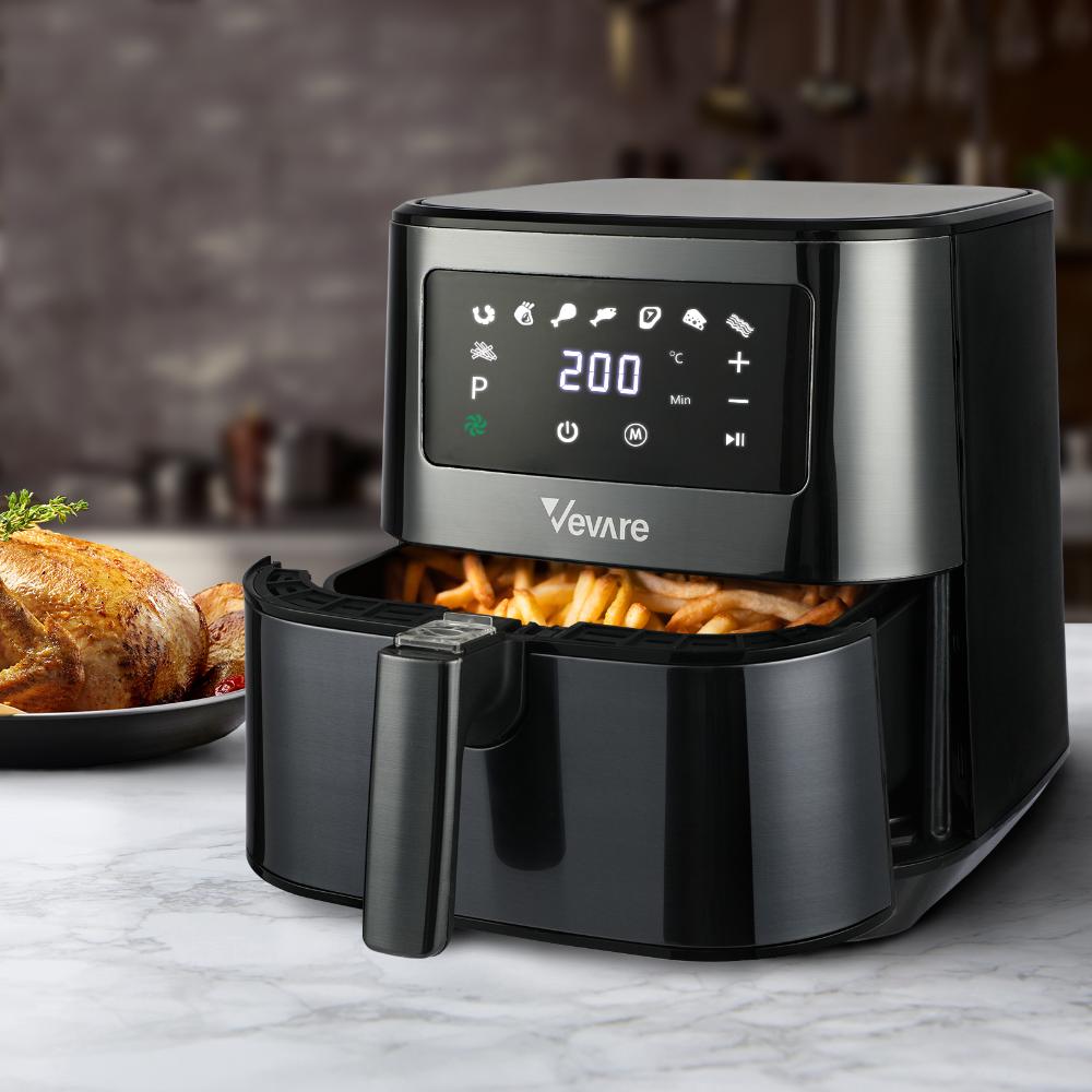 Vevare Air Fryer Electric Oven Oil Free Airfryer LCD Fryers Healthy Cooker 5.5L-Air Fryer-PEROZ Accessories