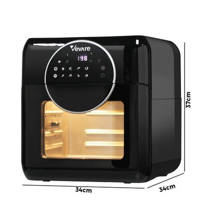 Vevare Air Fryer 10L LCD Fryers Low Fat Oven Airfryer Kitchen Cooker 1500W-Air Fryer-PEROZ Accessories