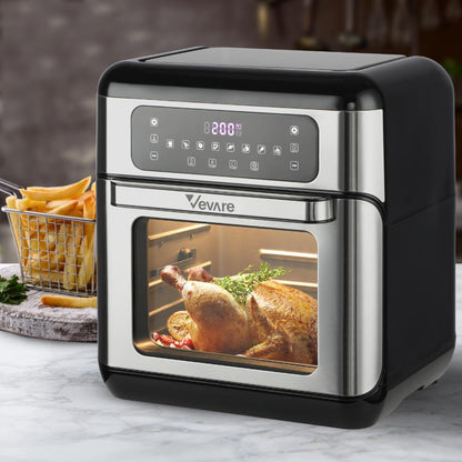 Vevare Air Fryer 10L LCD Fryers Oven Airfryer Kitchen Oil Free Cooker 1500W-Air Fryer-PEROZ Accessories