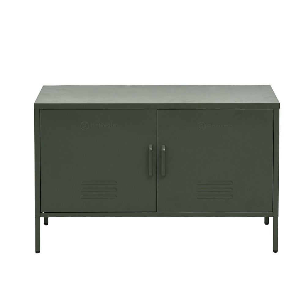 ArtissIn Base Metal Locker Storage Shelf Organizer Cabinet Buffet Sideboard Green-Furniture &gt; Living Room - Peroz Australia - Image - 1