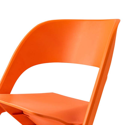 ArtissIn Set of 4 Dining Chairs Office Cafe Lounge Seat Stackable Plastic Leisure Chairs Orange-Furniture &gt; Bar Stools &amp; Chairs - Peroz Australia - Image - 5