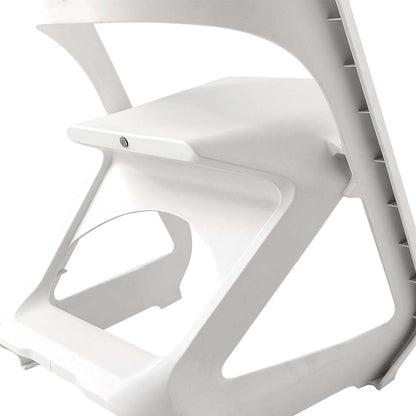 ArtissIn Set of 4 Dining Chairs Office Cafe Lounge Seat Stackable Plastic Leisure Chairs White-Furniture &gt; Bar Stools &amp; Chairs - Peroz Australia - Image - 4