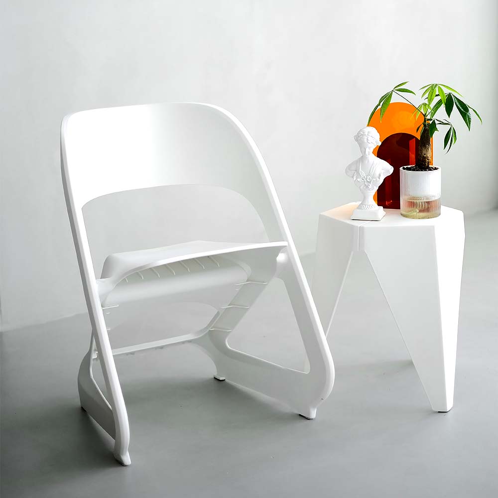 ArtissIn Set of 4 Dining Chairs Office Cafe Lounge Seat Stackable Plastic Leisure Chairs White-Furniture &gt; Bar Stools &amp; Chairs - Peroz Australia - Image - 8
