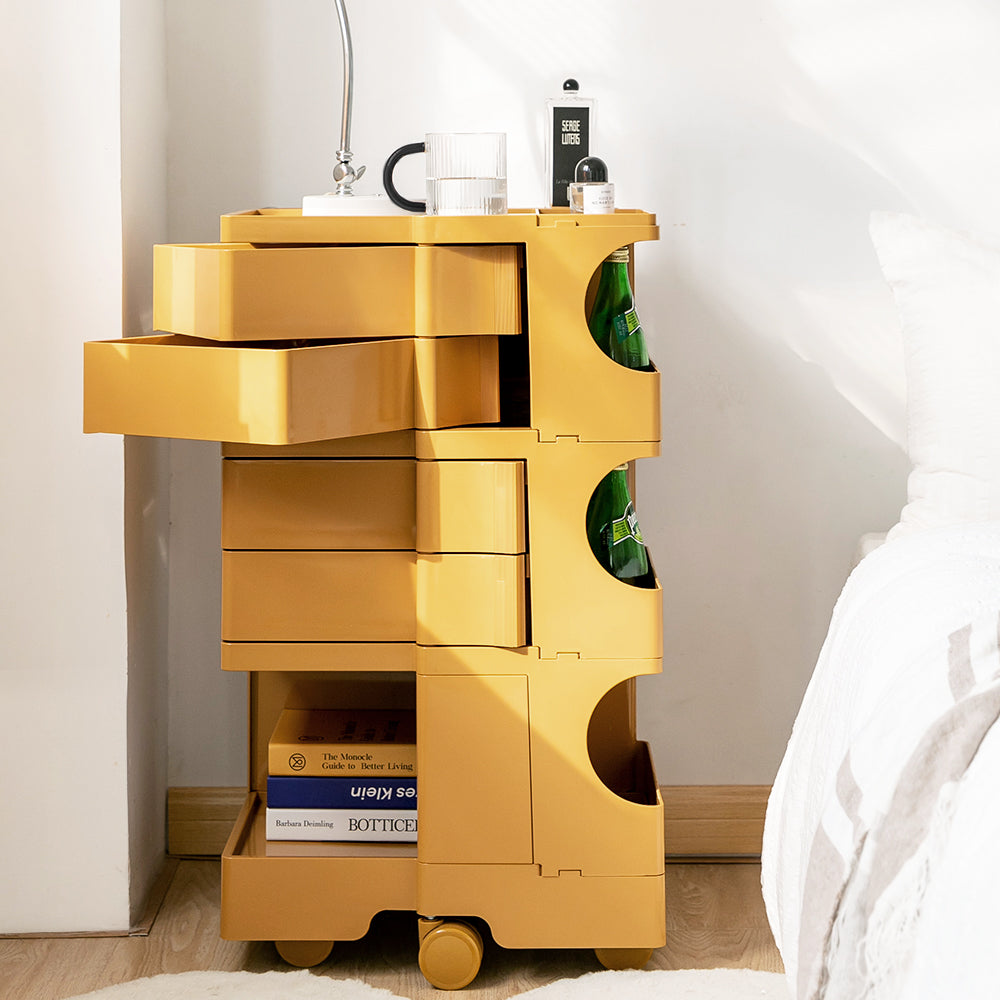 ArtissIn Bedside Table Side Tables Nightstand Organizer Replica Boby Trolley 5Tier Yellow-Furniture &gt; Living Room - Peroz Australia - Image - 5