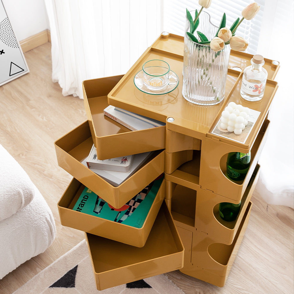 ArtissIn Bedside Table Side Tables Nightstand Organizer Replica Boby Trolley 5Tier Yellow-Furniture &gt; Living Room - Peroz Australia - Image - 7