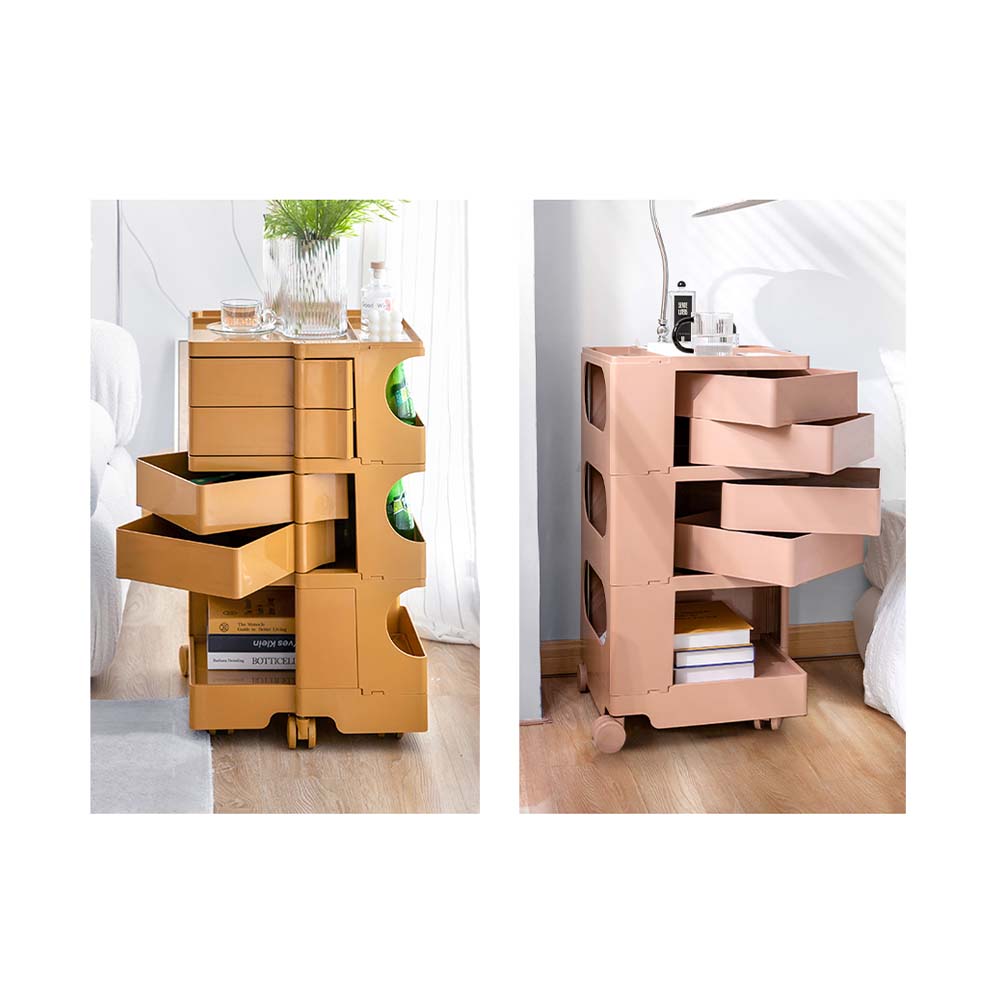 ArtissIn Bedside Table Side Tables Nightstand Organizer Replica Boby Trolley 5Tier Yellow-Furniture &gt; Living Room - Peroz Australia - Image - 8