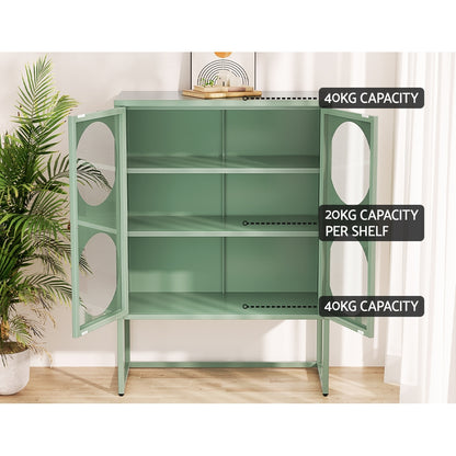 ArtissIn Buffet Sideboard Metal Cabinet - ELLA Green-Furniture &gt; Living Room-PEROZ Accessories