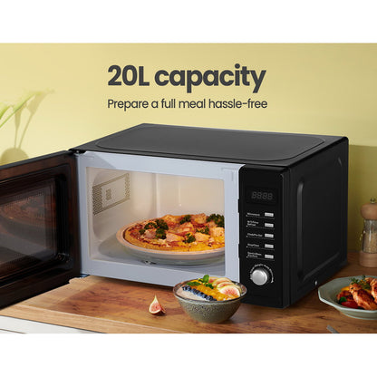 Comfee 20L Microwave Oven 700W Countertop Kitchen Cooker Black-Appliances &gt; Kitchen Appliances-PEROZ Accessories