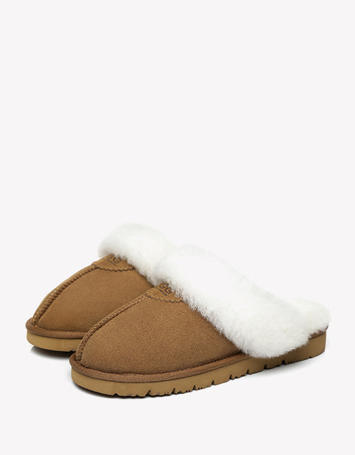 Australian Shepherd Australia Double Faced Sheepskin Wool UGG Unisex Slippers Hedy-Slippers-PEROZ Accessories
