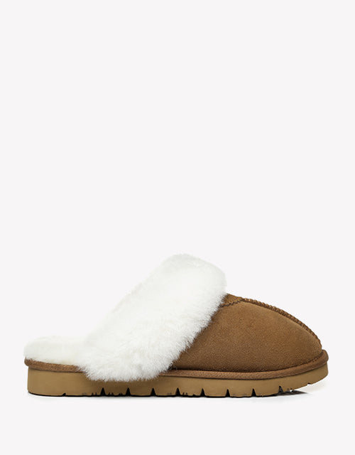 Australian Shepherd Australia Double Faced Sheepskin Wool UGG Unisex Slippers Hedy-Slippers-PEROZ Accessories